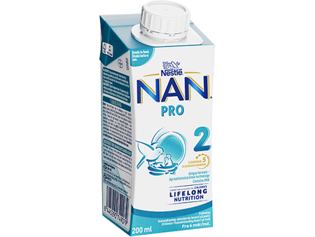 Nestlé NAN PRO 2, drikkeklar tilskudsblandingi 200ml brik left